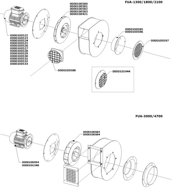 FUA-1300 Spare Parts (img)